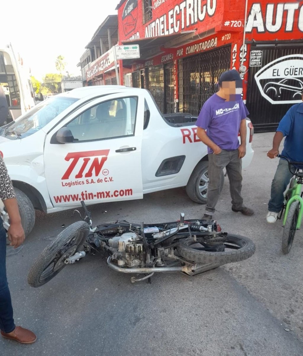 Motociclista resulta herido tras choque en Gómez Palacio