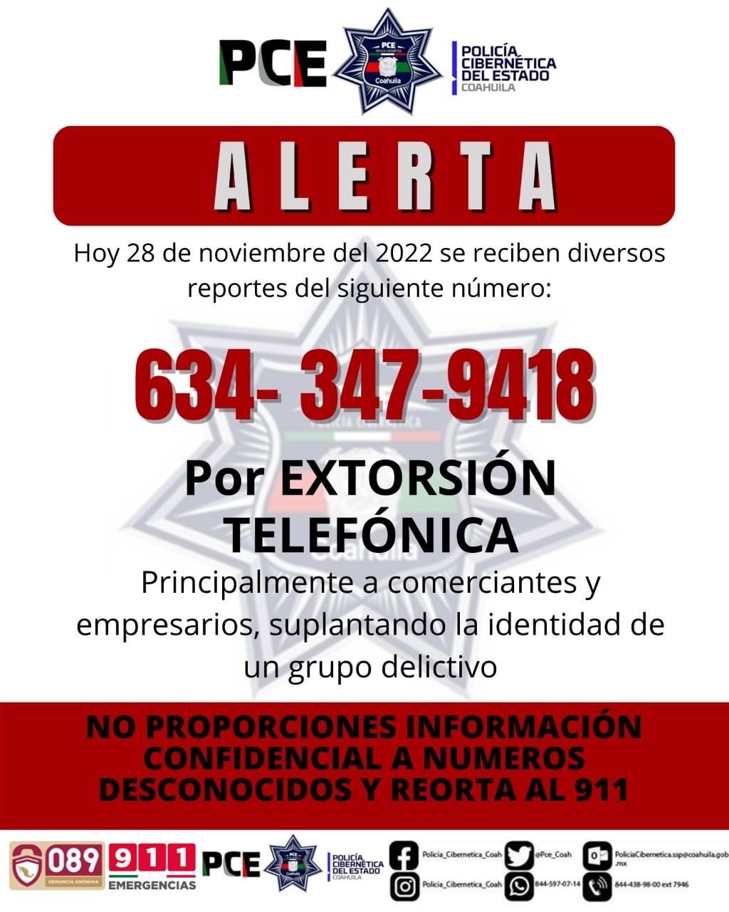 Polic A Cibern Tica Alerta Por Intento De Extorsi N En Coahuila El