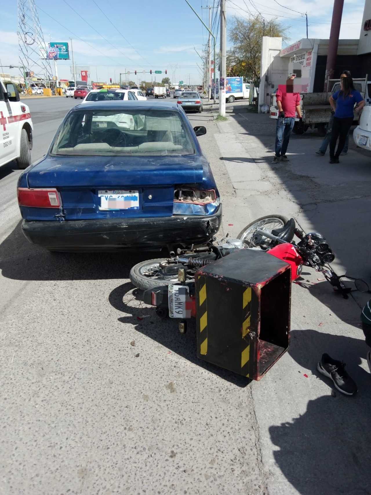 Motociclista resulta lesionado tras colisión en Gómez Palacio El