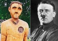 Hombre debe retirar estatua que le hizo a su padre, por su parecido con Hitler