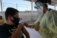 Aplicación de segundas dosis antiCOVID inicia para jóvenes de Matamoros