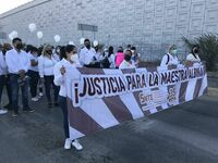 Maestros marchan para exigir justicia por homicidio de docente en Gómez Palacio