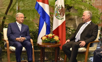 Con mambo, trova y danzón, AMLO come en privado con Díaz-Canel, presidente de Cuba
