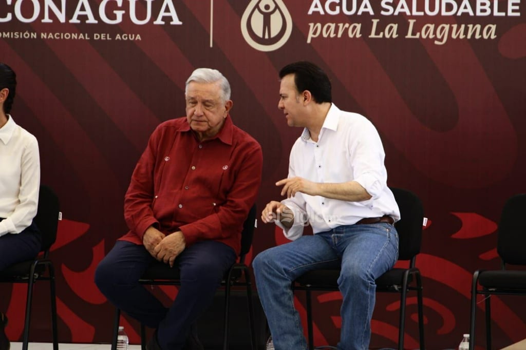 López Obrador, Sheinbaum y gobernadores de Coahuila y Durango supervisan Agua Saludable