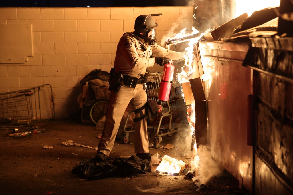 Trump culpa a la 'izquierda radical' de instigar y financiar las protestas de Los Ángeles