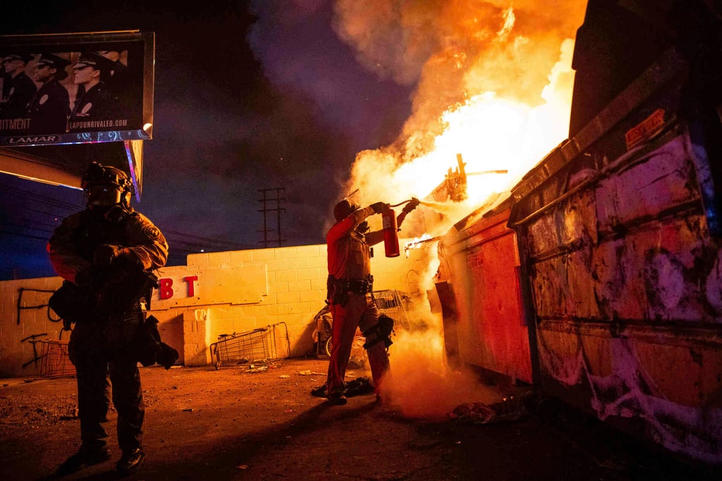 Trump culpa a la 'izquierda radical' de instigar y financiar las protestas de Los Ángeles