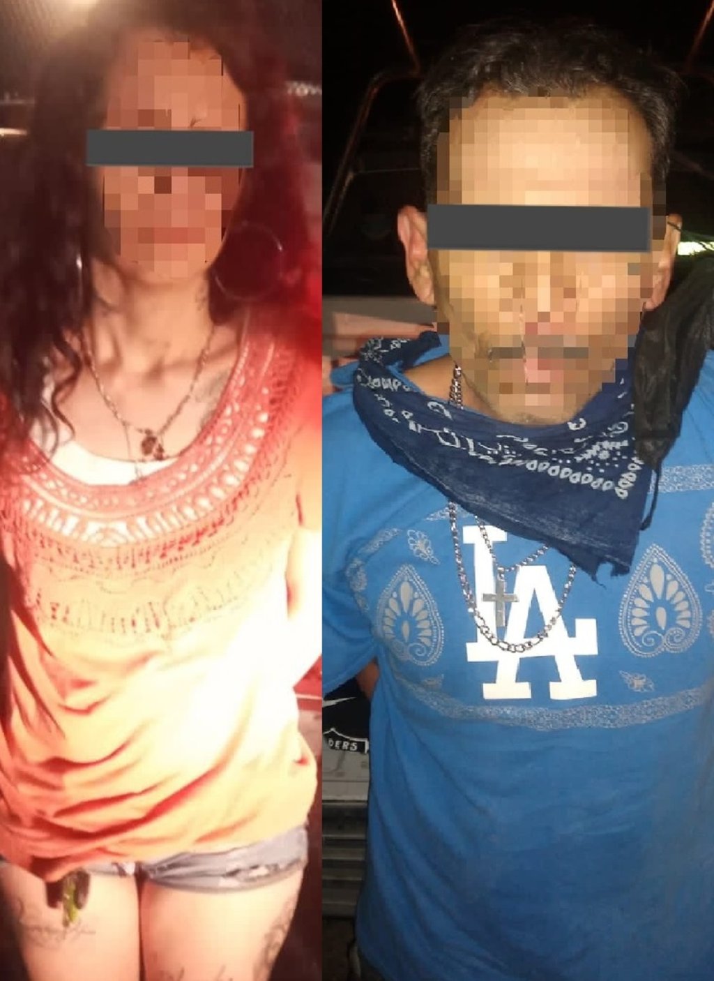 La pareja fue detenida por la Policía Municipal.
