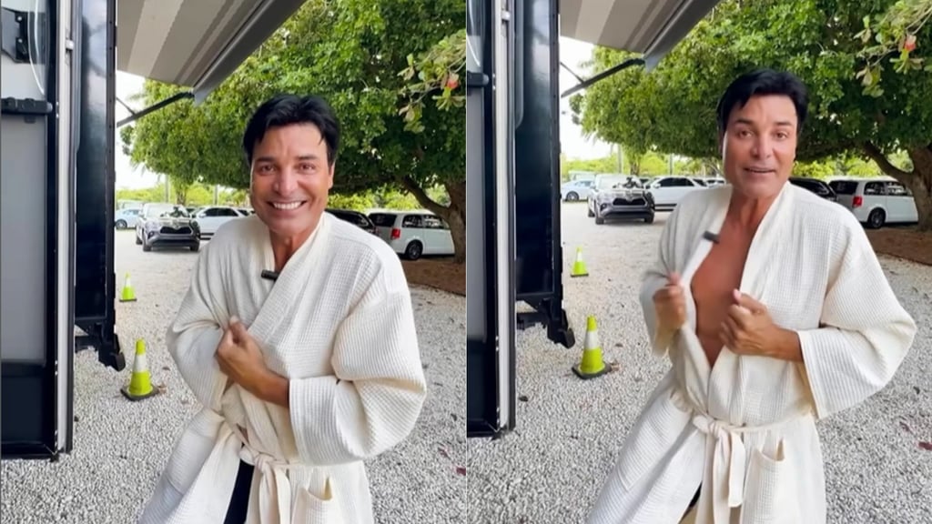 VIDEO: Chayanne enciende las redes en bata de baño