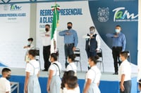 García Cabeza de Vaca encabeza arranque de clases presenciales en Tamaulipas