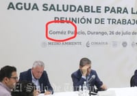 'Goméz Palacio', el error ortográfico que destacó en reunión de Agua Saludable para La Laguna