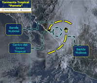 'Pamela' se degrada a tormenta tropical con su centro en tierra sobre Durango