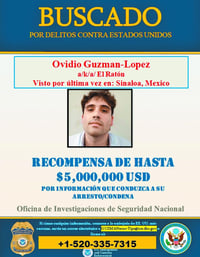 Gobierno de EUA fija carteles de 'Se busca' por hijos de 'El Chapo' Guzmán