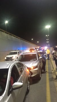 Se registra accidente vial múltiple en desnivel sobre la carretera Torreón-San Pedro