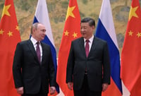 Putin, que llegó hoy a la capital china para asistir a la ceremonia de inauguración de los Juegos Olímpicos de Invierno 2022, celebró que las relaciones de su país con China. (EFE)