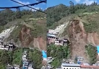 VIDEO: Derrumbe de cerro en Perú deja 15 personas atrapadas bajo la tierra