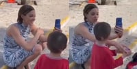 'Así es en realidad'; exhiben a Mariana Rodríguez callando a un niño para hablar por celular 