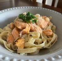 Tagliatelle con salmón, por Natalia Hoyos