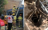 Hombre cae a pozo de 10 metros en Torreón y moviliza a cuerpos de rescate