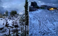 Durango se pinta de blanco con nevadas en 15 comunidades; sorprenden fotos y videos