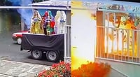 VIDEO: Explosión acaba con procesión de la Santa Muerte