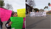 Se manifiestan ciudadanos durante toma de protesta de gobernador de Coahuila
