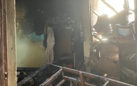 Se registra incendio en vivienda de la colonia Monterreal en Torreón