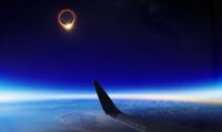 ¿Cómo se verá el eclipse solar desde un avión?