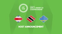 Imagen Costa Rica, Trinidad y Tobago y Aruba serán las sedes del Campeonato de Niñas Sub-15 Concacaf 2024