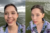 VIRAL: ¿Por qué el video de una mujer en el mar provoca inquietud en redes?