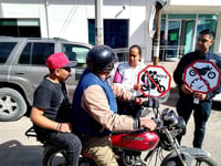 Advierten que iniciarán con sanciones a motociclistas en San Pedro