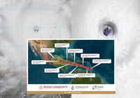 Prevén doble impacto del huracán Beryl en México