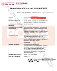 Extesorero municipal de Gómez Palacio, Cuauhtémoc NN, fue detenido por la Guardia Nacional