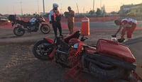 Motociclista ebrio sufre accidente cerca de la construcción del Giro Independencia