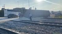 Tren embiste a tráiler en Saltillo