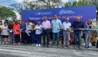 Vecinos celebran entrega de obra en Monclova