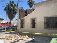 Riesgo de derrumbe en construcciones antiguas del centro de Torreón tras recientes lluvias