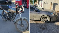 Chocan moto y sedán en fraccionamiento Los Álamos