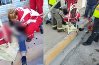 Hombre intenta subir a azotea y acaba con grave lesión en la pierna en Torreón