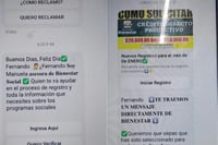 Alerta Bienestar por mensajes fraudulentos sobre préstamos a cambio de información