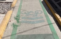 Critican pintura colocada en ciclovía del Corredor Matamoros