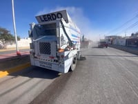 Realizan limpieza en bulevar Las Cruces