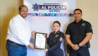 Reconocen a mujer policía del mes en Ramos Arizpe