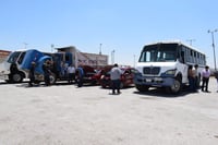 Revisan condiciones físicas y mecánicas de camiones en San Pedro