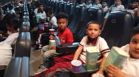Organizan función de cine para niños y niñas de San Pedro