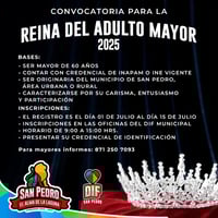 Llaman a participar en elección de la reina de los adultos mayores en San Pedro