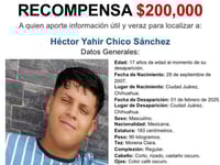 Buscan a Héctor Yahir, joven de 17 años desaparecido en Ciudad Juárez