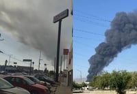 Así se ve el incendio de la recicladora de Torreón desde diversas zonas de La Laguna