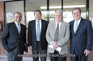 Alberto Villarreal González, Alejandro López, Fernando Méndez y Rafael Villegas