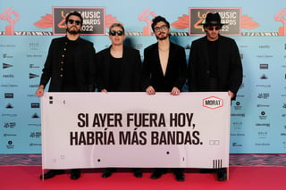 Morat en la alfombra roja de Los40 Music Awards, este viernes en el Wizink Center en Madrid.