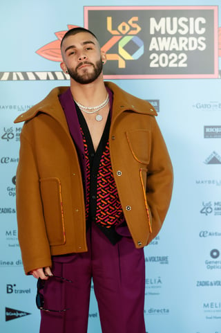Manuel Turizo en la alfombra roja de Los40 Music Awards, este viernes en el Wizink Center en Madrid.